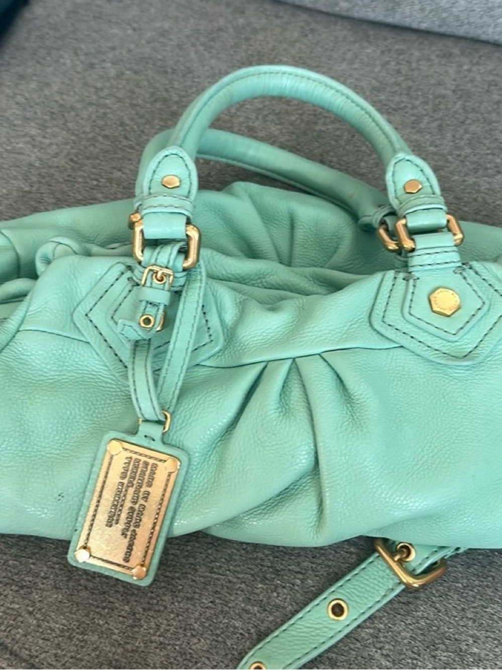 NOT FOR SALE ISO Mint teal gold hardware classic q baby groove mark jacobs